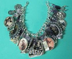 Victorian Witches- Altered Art Statement Charm Bracelet-loaded-chunky