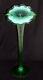 Victorian Art Glass Green Opalescent Jack-in-the-pulpit Vase, 19 1/2 H. Huge