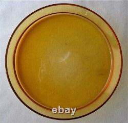 Victorian art glass white and maroon spatter amber cased cheese dish, 7 h. + d