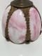 Victorian Pink/ White Cameo Art Glass Shade With Green Glass 9 In High And Wide