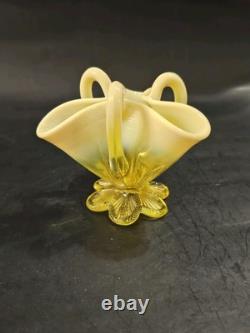 Victorian primrose Pearline fancy baskets by G Davidson Gateshead Victorian primrose Pearline fancy baskets by G Davidson Gateshead