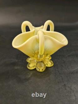 Victorian primrose Pearline fancy baskets by G Davidson Gateshead Victorian primrose Pearline fancy baskets by G Davidson Gateshead