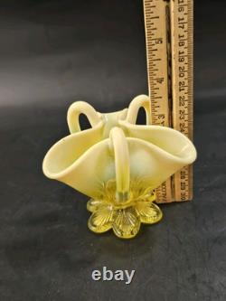 Victorian primrose Pearline fancy baskets by G Davidson Gateshead Victorian primrose Pearline fancy baskets by G Davidson Gateshead