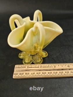 Victorian primrose Pearline fancy baskets by G Davidson Gateshead Victorian primrose Pearline fancy baskets by G Davidson Gateshead