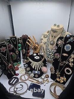 Vintage & Antique Art Deco Victorian Jewelry Lot 129 Pcs W. Germany Japan Korea