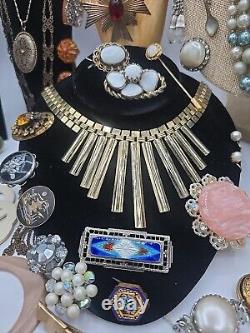 Vintage & Antique Art Deco Victorian Jewelry Lot 129 Pcs W. Germany Japan Korea