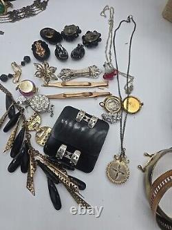 Vintage & Antique Art Deco Victorian Jewelry Lot 129 Pcs W. Germany Japan Korea