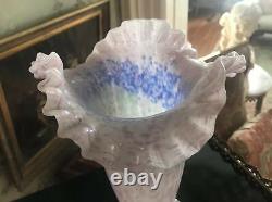 Vintage Antique Victorian Art Glass End Of Day Spatter Glass 10 Vase