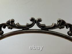 Vintage Antique Victorian Silver Plate & Cased Art Glass Brides Basket Bowl