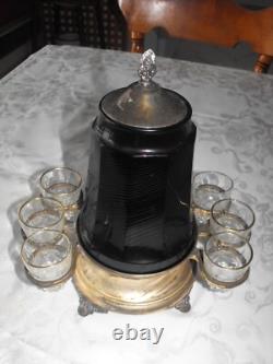 Vintage Early 1900s Amethyst Glass Samovar Vintage Early 1900s Amethyst Glass Samovar