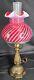 Vintage Fenton Cranberry Rib Glass Lamp