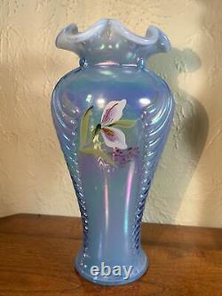 Vintage Fenton vase, hand Painted, signed And Marked