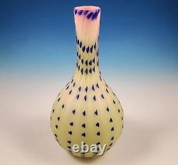 Vintage Fratelli Toso Burmese Glass Bulbous Vase Murano Italy Koscherak Brothers