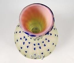 Vintage Fratelli Toso Burmese Glass Bulbous Vase Murano Italy Koscherak Brothers