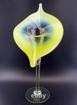 Vintage Glass Jack in the Pulpit Vase Rare GLOWS 12.5