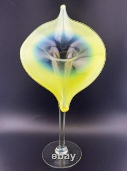 Vintage Glass Jack in the Pulpit Vase Rare GLOWS 12.5