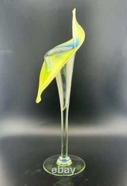 Vintage Glass Jack in the Pulpit Vase Rare GLOWS 12.5