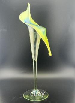 Vintage Glass Jack in the Pulpit Vase Rare GLOWS 12.5