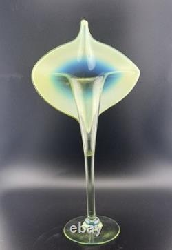 Vintage Glass Jack in the Pulpit Vase Rare GLOWS 12.5