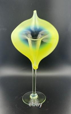 Vintage Glass Jack in the Pulpit Vase Rare GLOWS 12.5