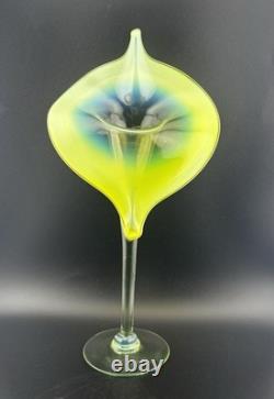 Vintage Glass Jack in the Pulpit Vase Rare GLOWS 12.5