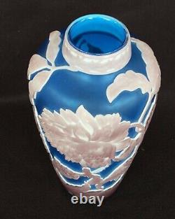 Vintage Kathleen Orme 11 Cameo Art Glass Fairy Vase Signed One of a Kind