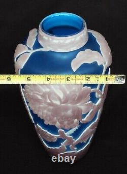 Vintage Kathleen Orme 11 Cameo Art Glass Fairy Vase Signed One of a Kind