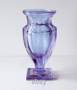 Vintage Lilac Moser 8 Paneled Faceted 4.75 Vase