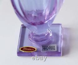 Vintage Lilac Moser 8 Paneled Faceted 4.75 Vase