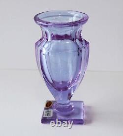 Vintage Lilac Moser 8 Paneled Faceted 4.75 Vase