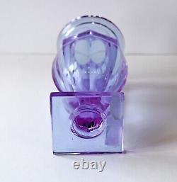 Vintage Lilac Moser 8 Paneled Faceted 4.75 Vase