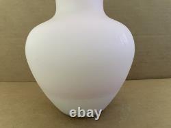 Vintage PEACHBLOW Victorian Art Glass Pitcher PINK / WHITE