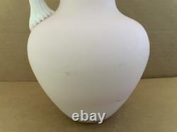 Vintage PEACHBLOW Victorian Art Glass Pitcher PINK / WHITE