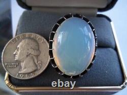 Vintage deco victorian JEWELRY HUGE Large Vintage RING Antique Opalite art glass