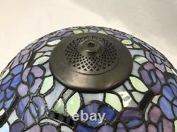 Vtg Stained Slag Glass Lamp Shade Arts & Crafts Deco Victorian, Floor or Hanging