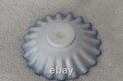 /Vtg Victorian Art Glass Bridesmaid Bowl Custard Ruffle Fluted Edge