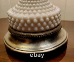 VtgLG MCM Victorian Brass Double Arm Desk Lamp White 7 Pc. Hobnail MilkGlass 075G VtgLG MCM Victorian Brass Double Arm Desk Lamp White 7 Pc. Hobnail MilkGlass 075G