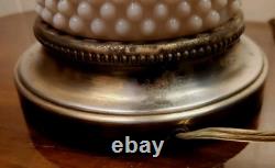 VtgLG MCM Victorian Brass Double Arm Desk Lamp White 7 Pc. Hobnail MilkGlass 075G VtgLG MCM Victorian Brass Double Arm Desk Lamp White 7 Pc. Hobnail MilkGlass 075G