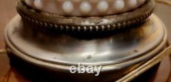 VtgLG MCM Victorian Brass Double Arm Desk Lamp White 7 Pc. Hobnail MilkGlass 075G VtgLG MCM Victorian Brass Double Arm Desk Lamp White 7 Pc. Hobnail MilkGlass 075G
