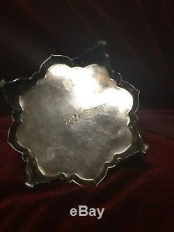 WEBB Antique Victorian Glass Basket Silver Plate Thomas White Holder 1860-91