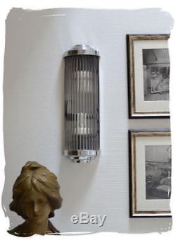 Wall Lamp Bauhaus Lamp Art Deco Wall Lamp Cinema Light Glass Rods Chrome