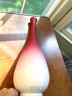 Webb Peach Blow Satin Cased Art Glass 15 Vase, c. 1880