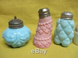 Wholesale Lot of 8 Victorian Salt Shakers ca 1880-1900, Mt Washington, etc