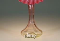Wonderful Large Vaseline to Cranberry Glass Jack in the Pulpit JIP Vase c. 1890
